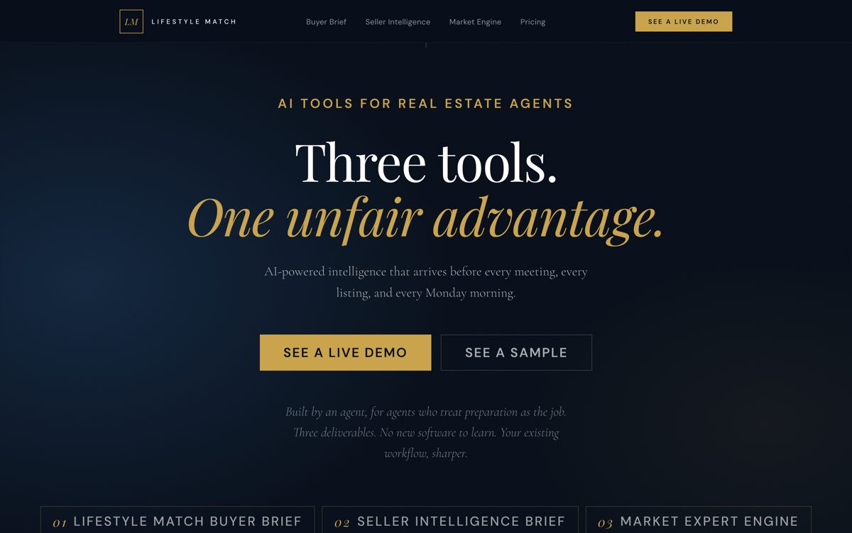 Lifestyle Match — AI buyer and seller surveys for real estate agents